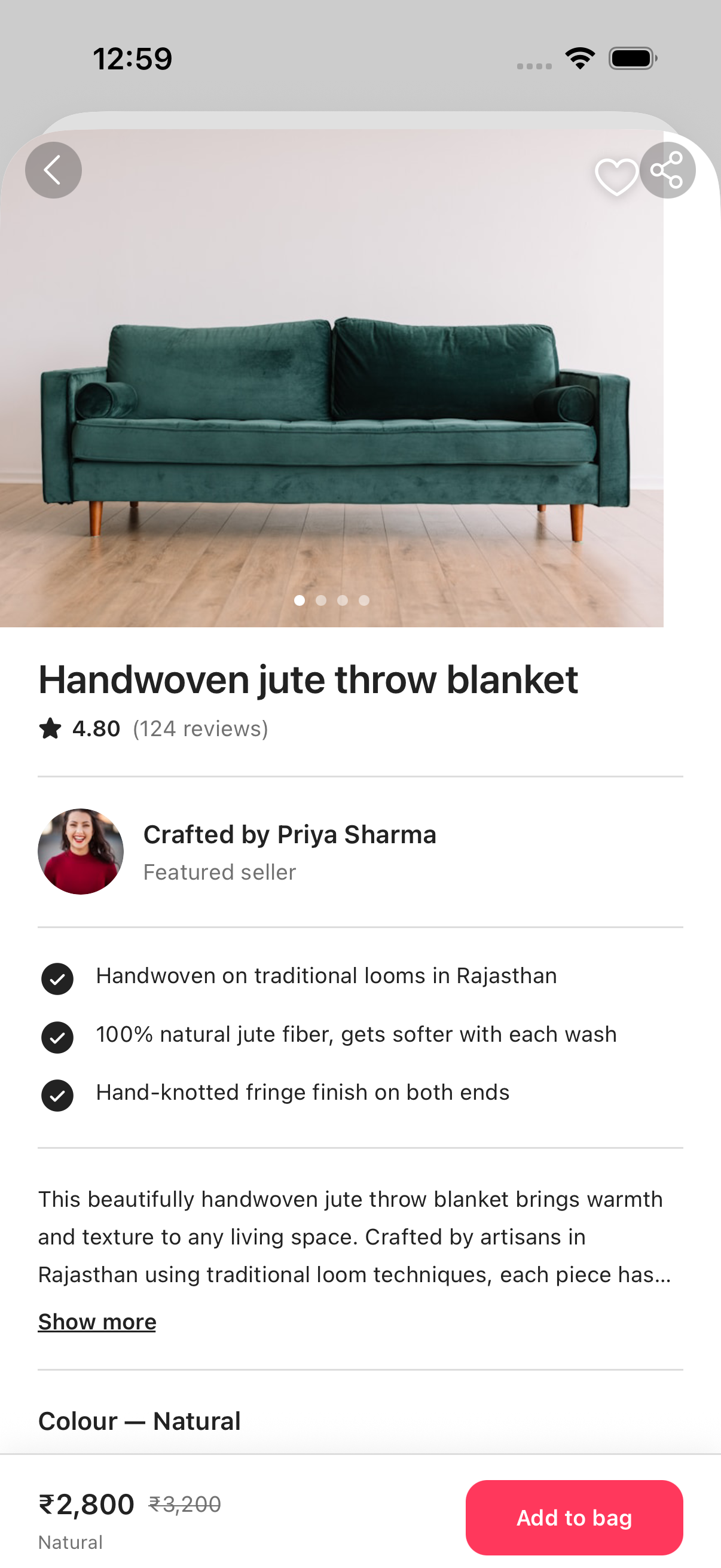 Warmth product screen